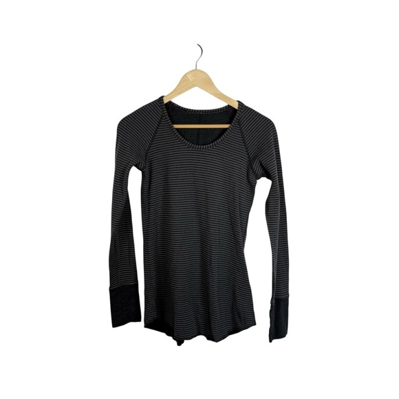Lululemon Women’s Open Your Heart Reversible Long Sleeve Black/Grey 6 - Picture 1 of 8